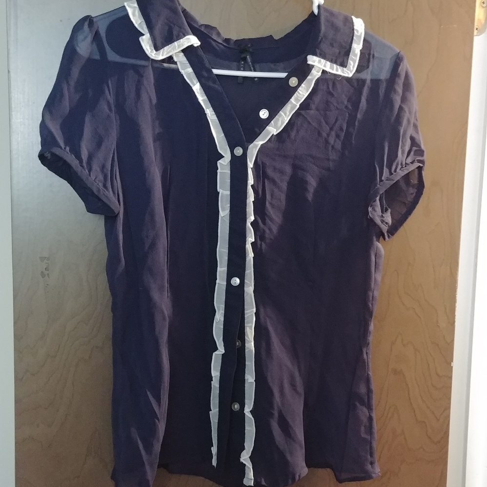 Shear button up dress shirt